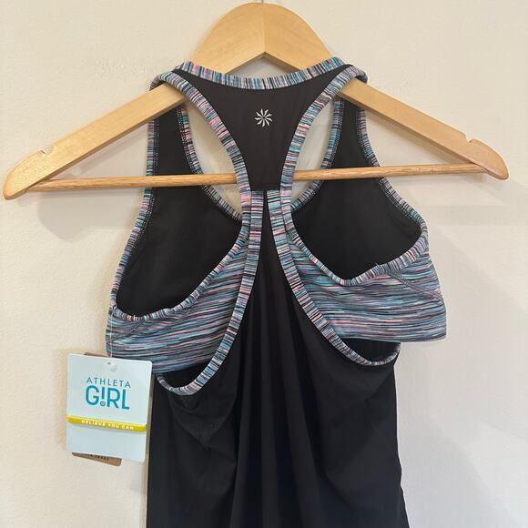 NEW Athleta Girl SpaceDye Racer 2 in 1 tank sz L (12) - Picture 6 of 7